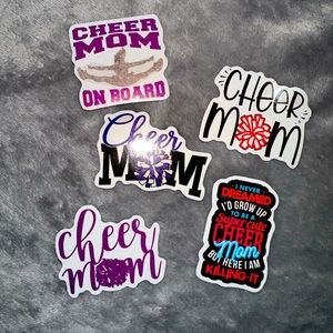 Cheer mom Stickers 5 pc.